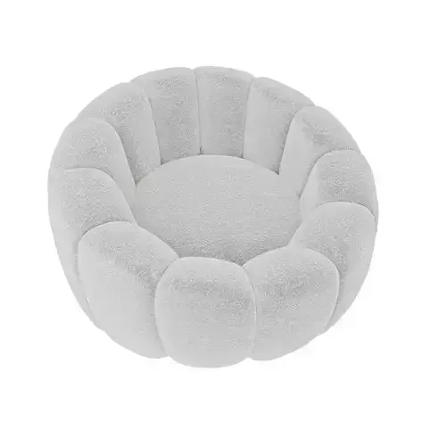  round fluffy sofa realistic model 