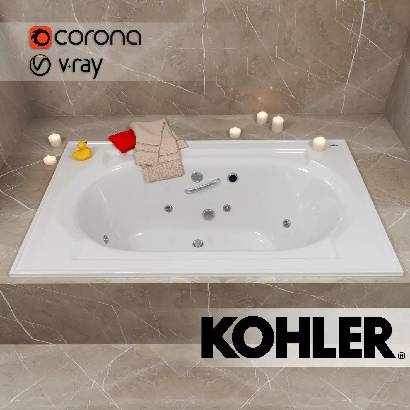 Kohler Bath 3D model_0