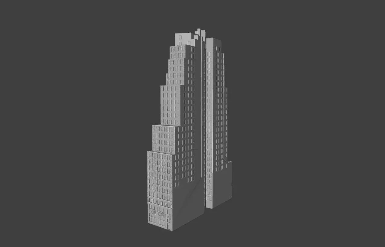 111 John Street NYC Art Deco Skyscraper High Detail  3D print model_5