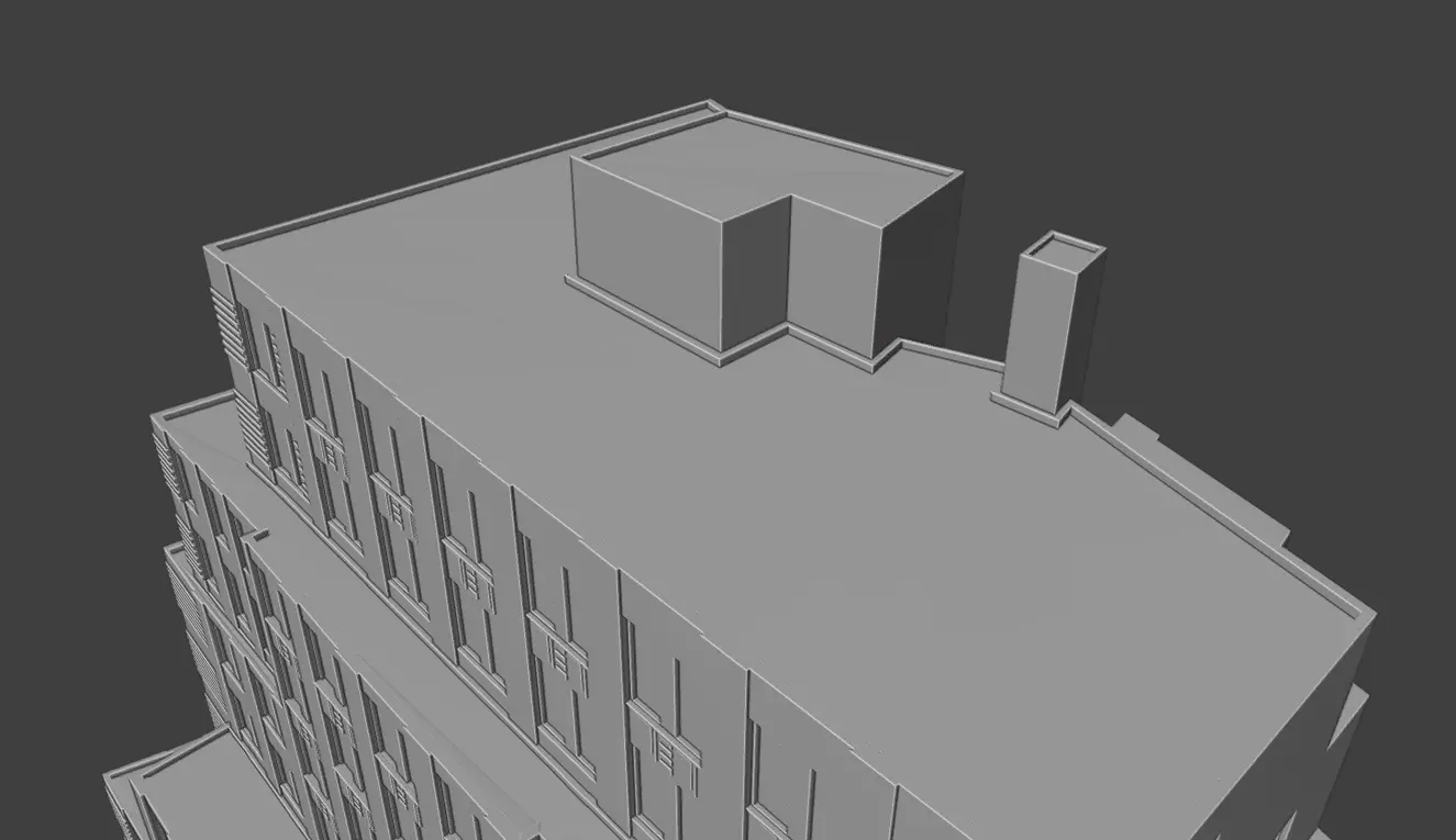 111 John Street NYC Art Deco Skyscraper High Detail  3D print model_21