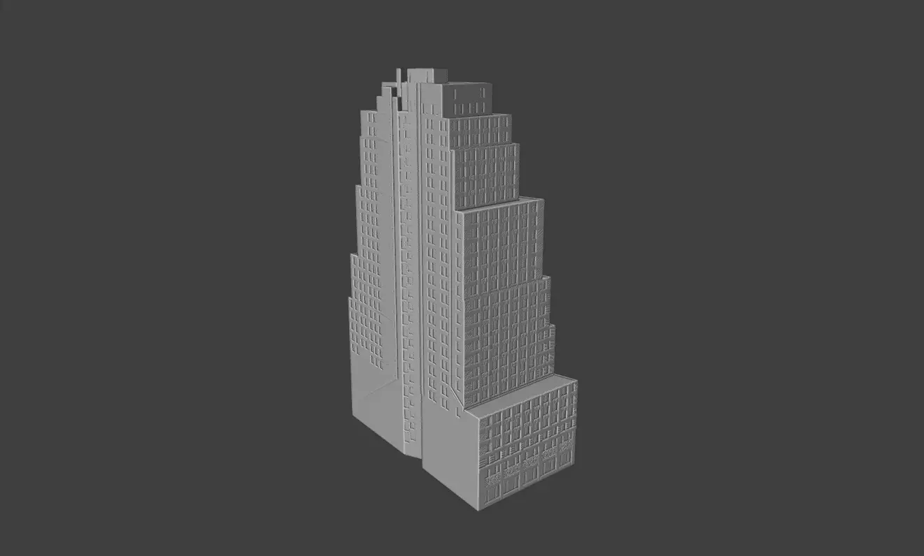 111 John Street NYC Art Deco Skyscraper High Detail  3D print model_7
