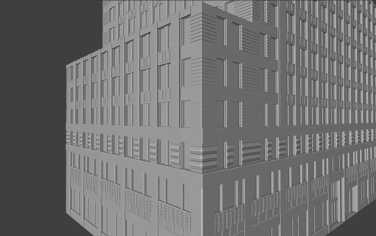 111 John Street NYC Art Deco Skyscraper High Detail  3D print model_14
