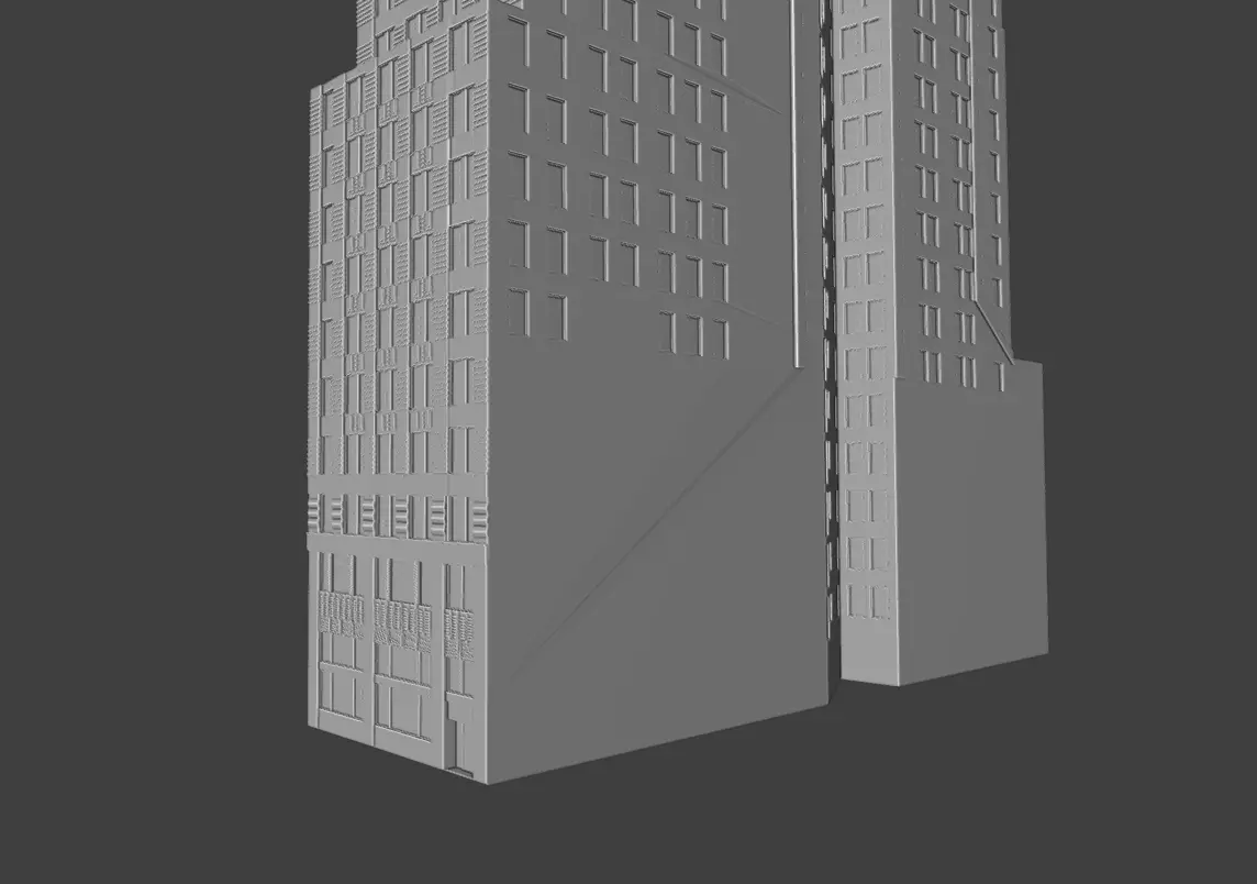 111 John Street NYC Art Deco Skyscraper High Detail  3D print model_11