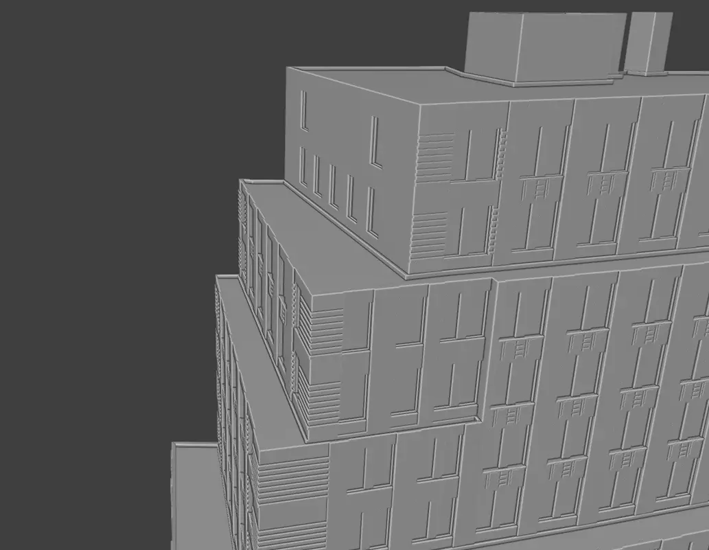 111 John Street NYC Art Deco Skyscraper High Detail  3D print model_22