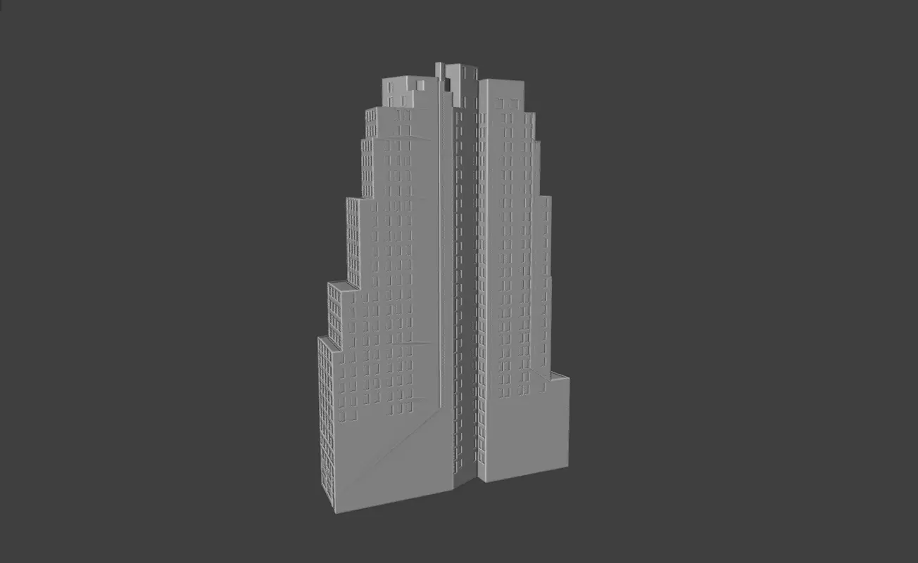 111 John Street NYC Art Deco Skyscraper High Detail  3D print model_6