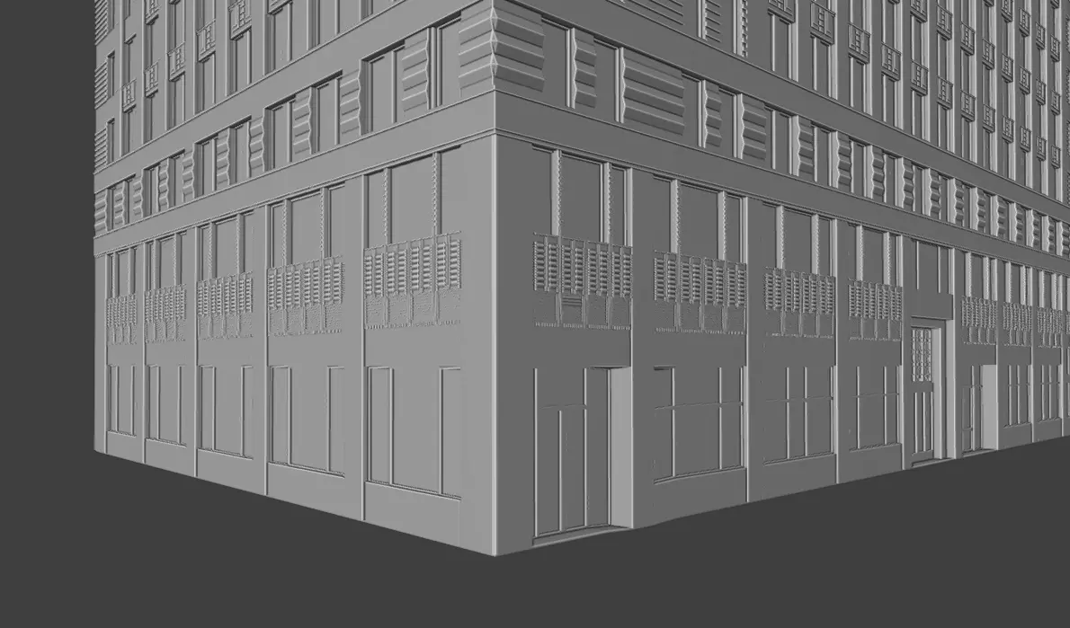 111 John Street NYC Art Deco Skyscraper High Detail  3D print model_15