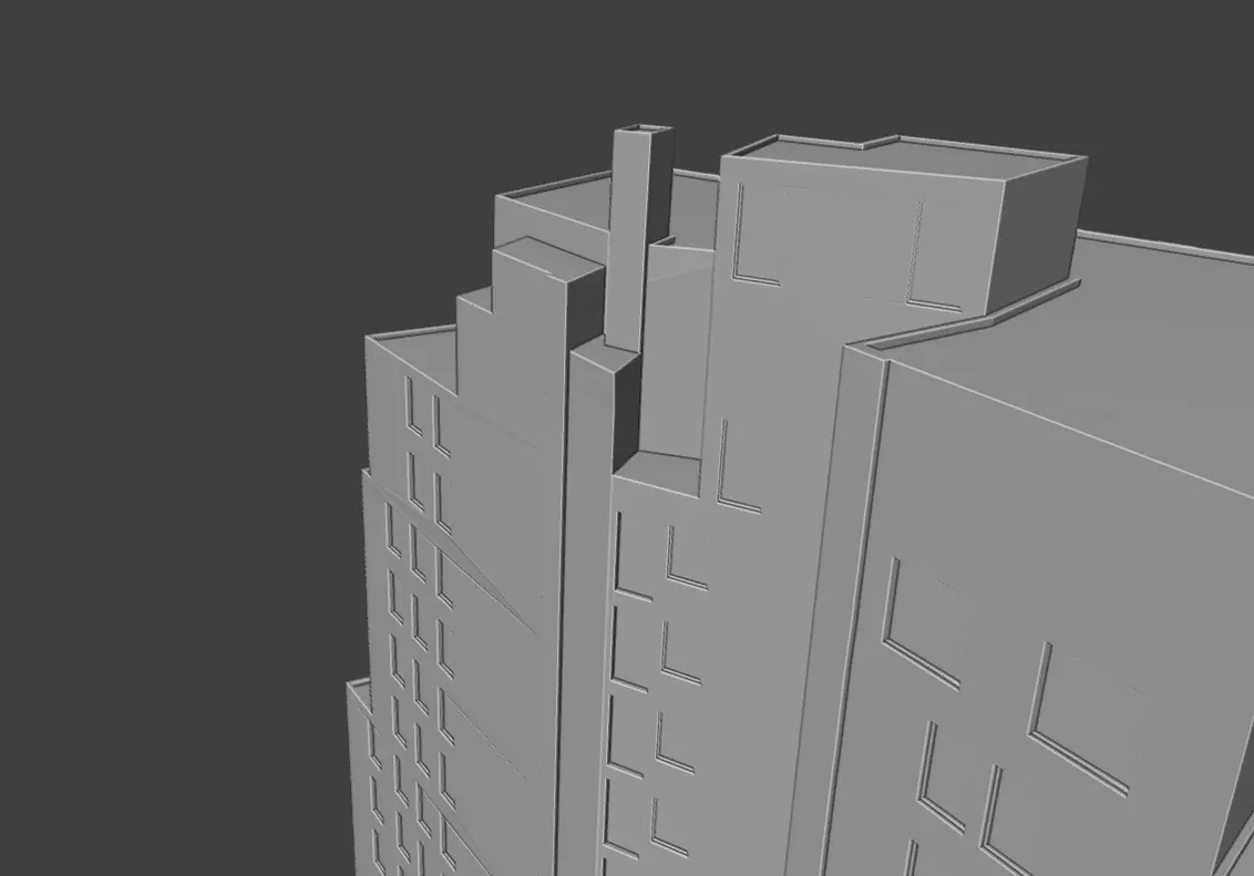 111 John Street NYC Art Deco Skyscraper High Detail  3D print model_26