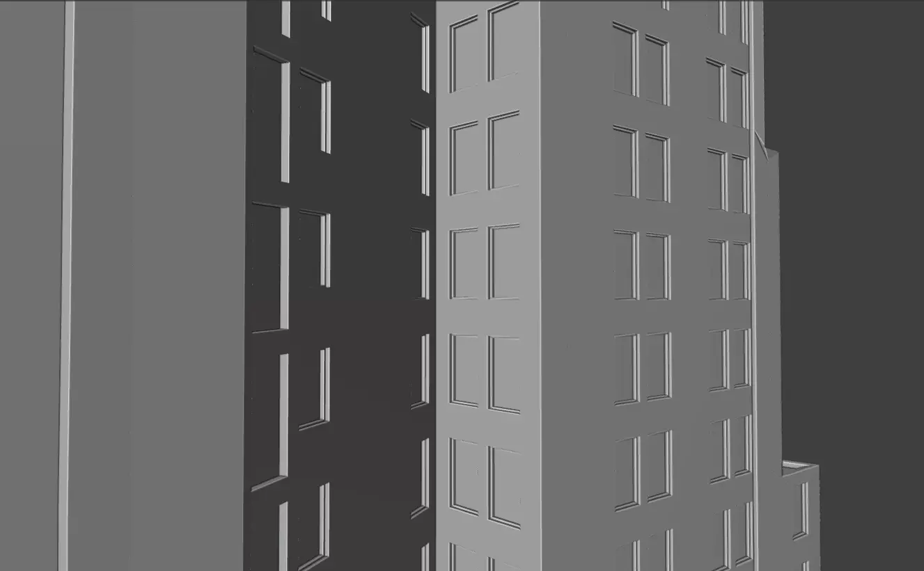 111 John Street NYC Art Deco Skyscraper High Detail  3D print model_19
