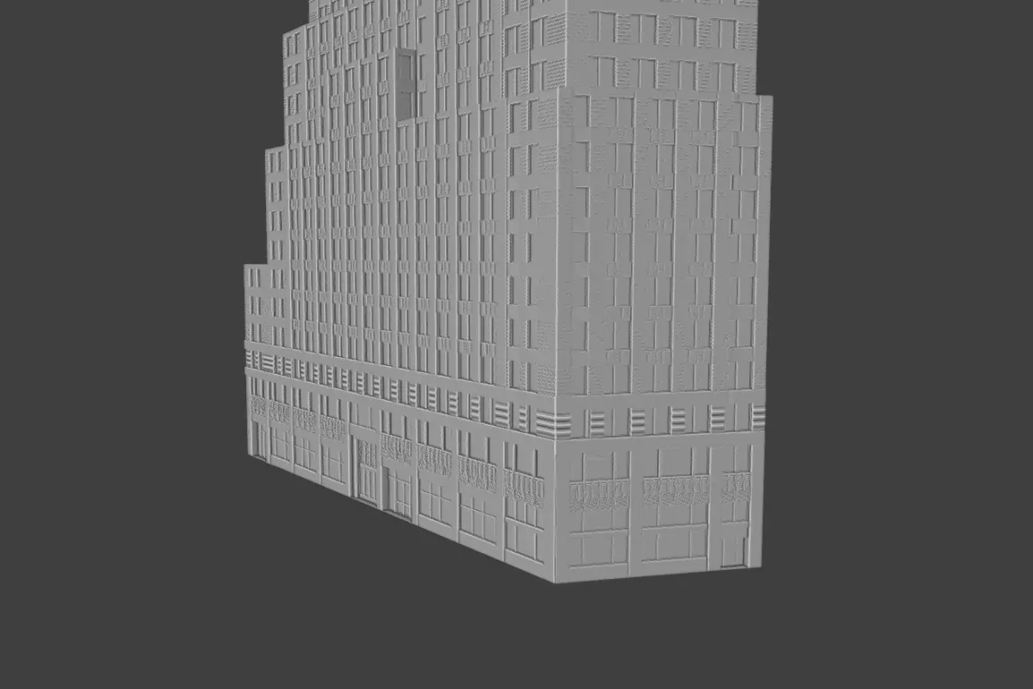 111 John Street NYC Art Deco Skyscraper High Detail  3D print model_12