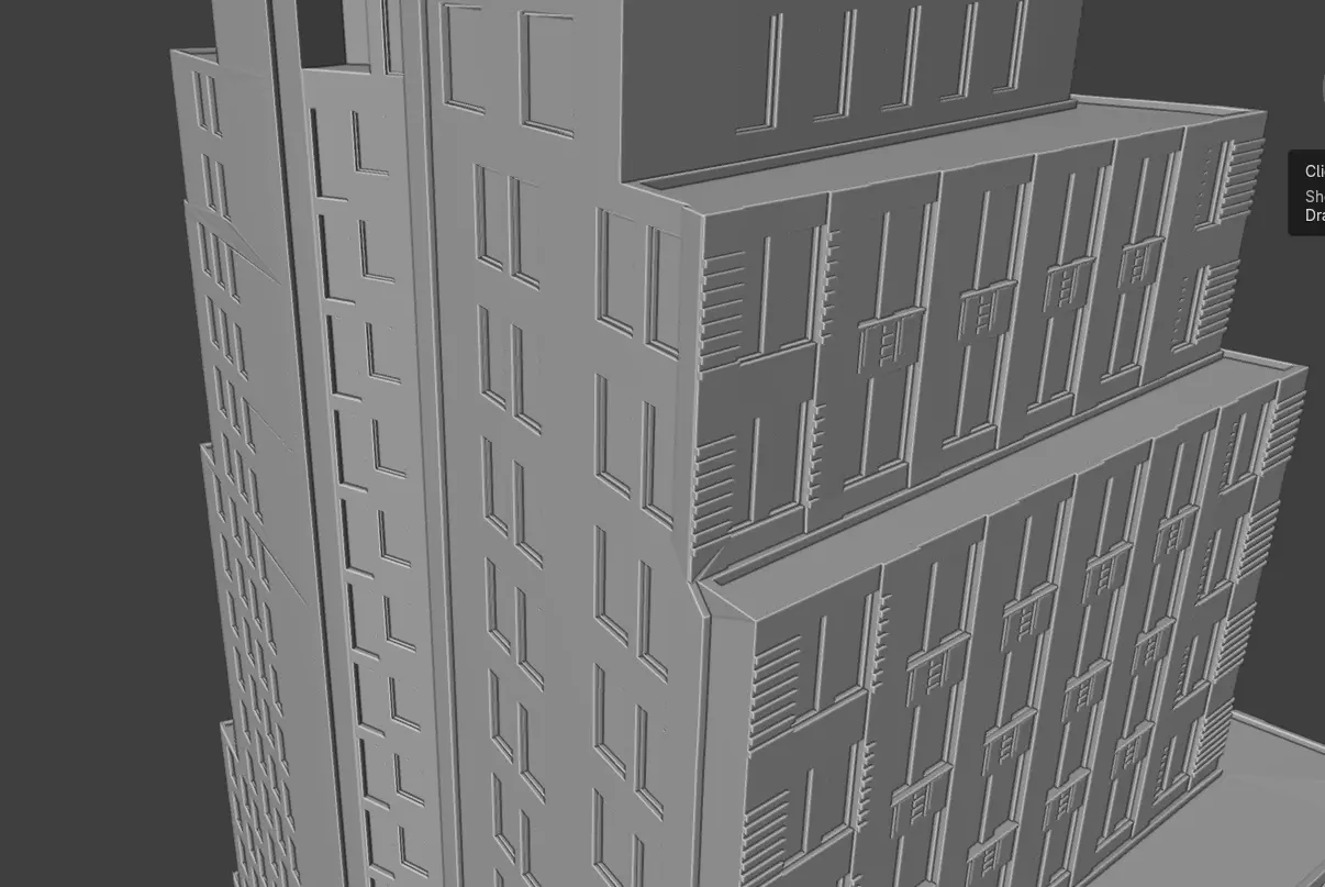 111 John Street NYC Art Deco Skyscraper High Detail  3D print model_25