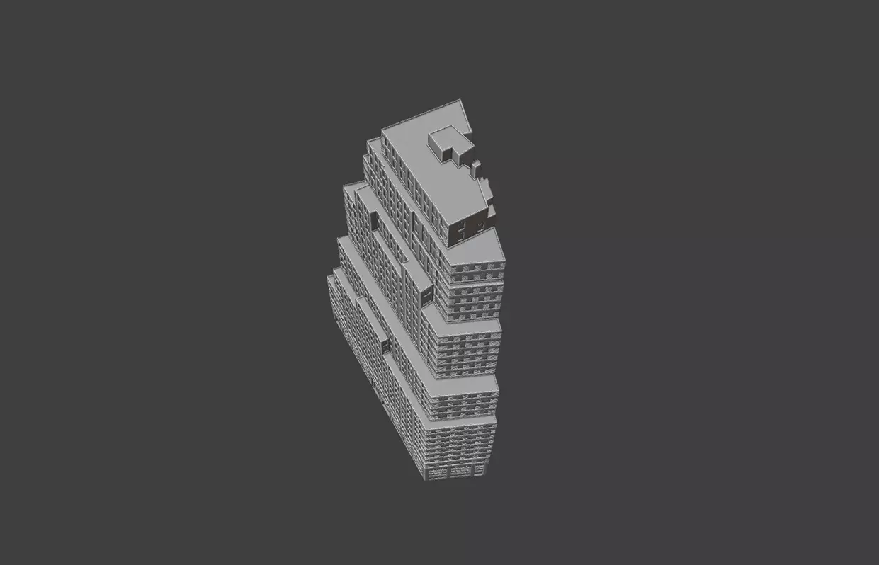 111 John Street NYC Art Deco Skyscraper High Detail  3D print model_9