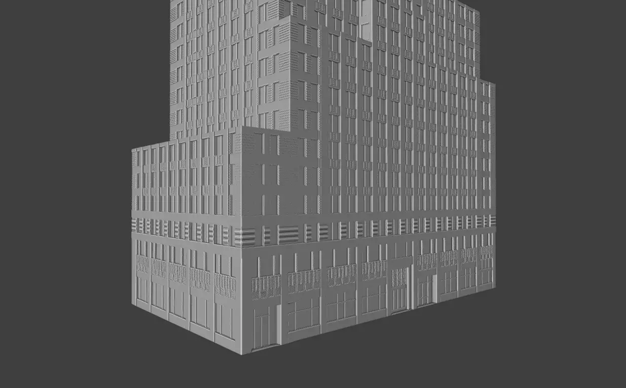 111 John Street NYC Art Deco Skyscraper High Detail  3D print model_13