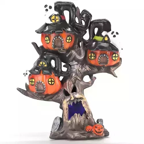 Halloween pumpkin tree