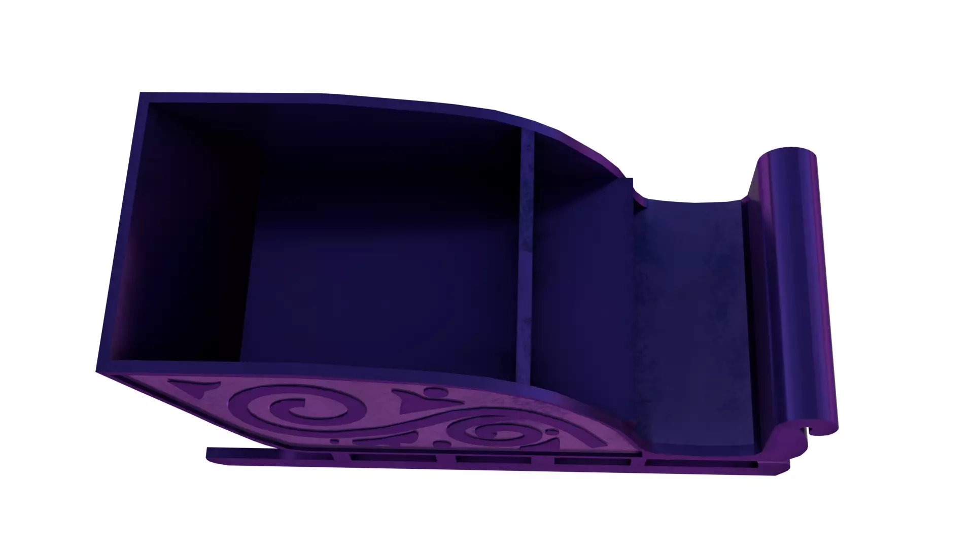 Low Poly Santa Sleigh 1964 Rudolph the Red Nose Reindeer Low-poly 3D model_16