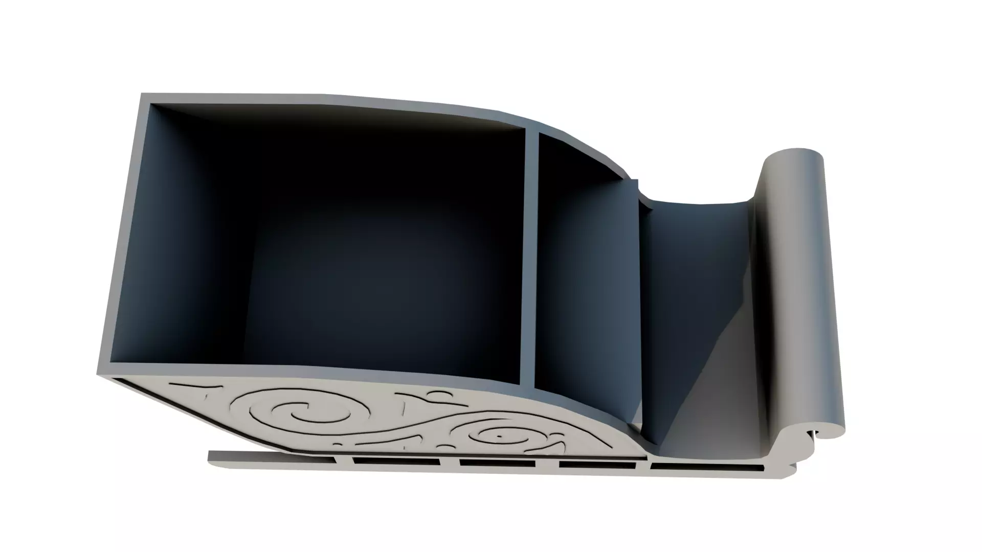 Low Poly Santa Sleigh 1964 Rudolph the Red Nose Reindeer Low-poly 3D model_18