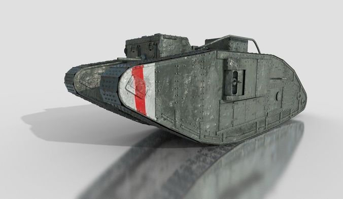 Mark V British Heavy Tank WW1 3D model