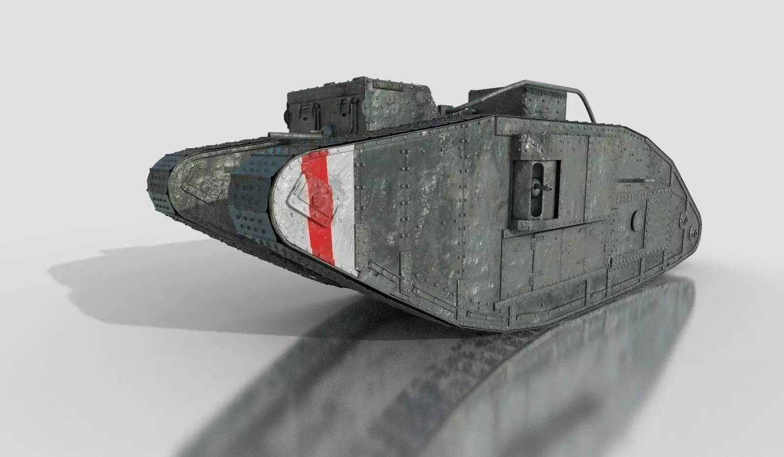 Mark V British Heavy Tank WW1 3D model_0