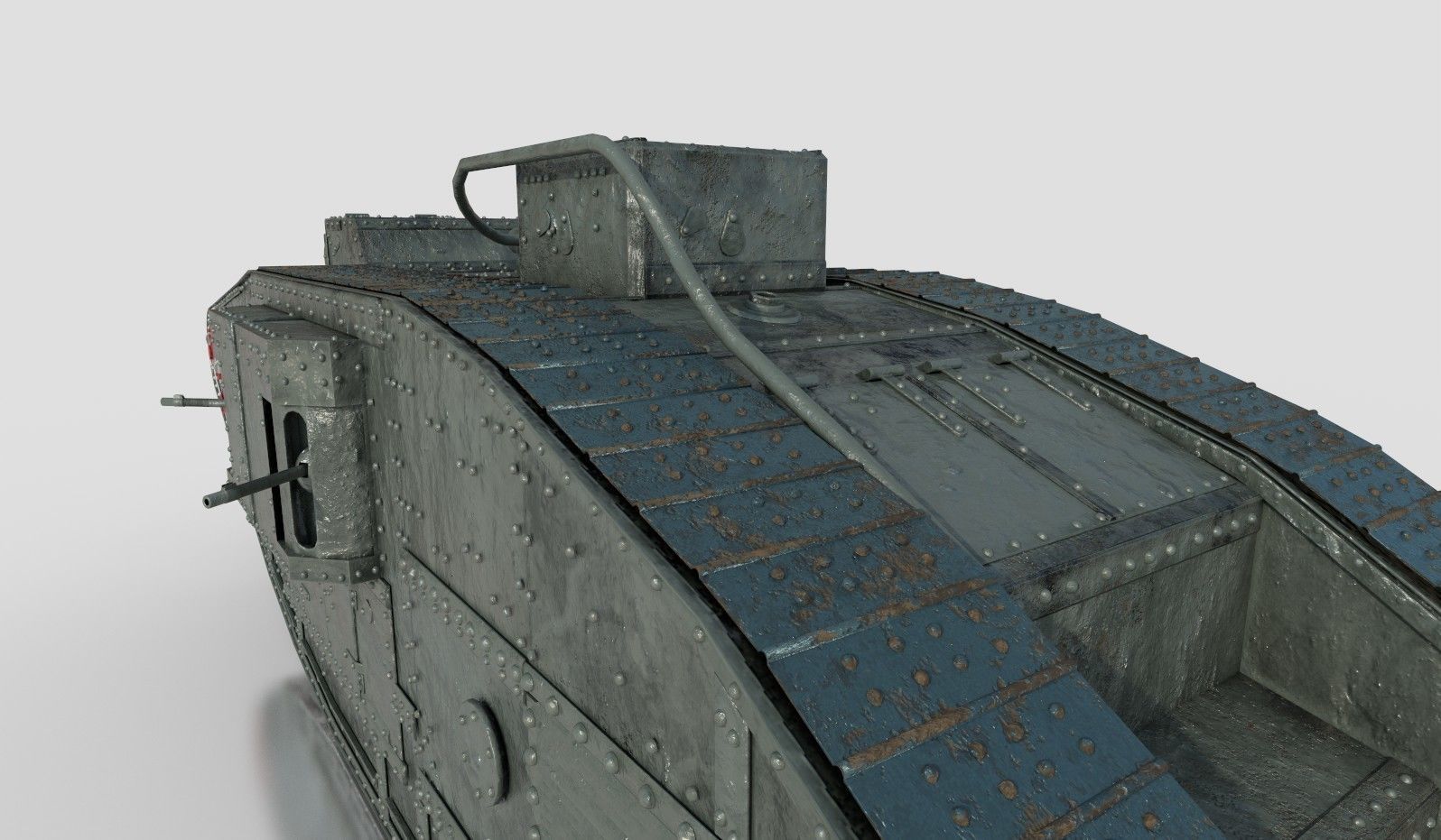Mark V British Heavy Tank WW1 3D model_3
