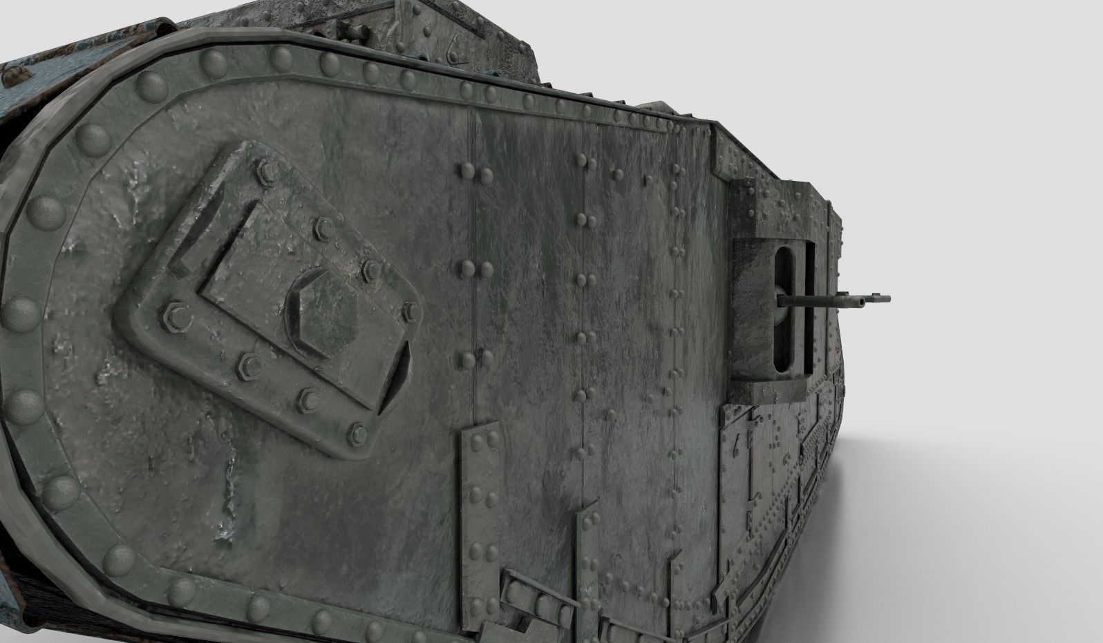 Mark V British Heavy Tank WW1 3D model_7