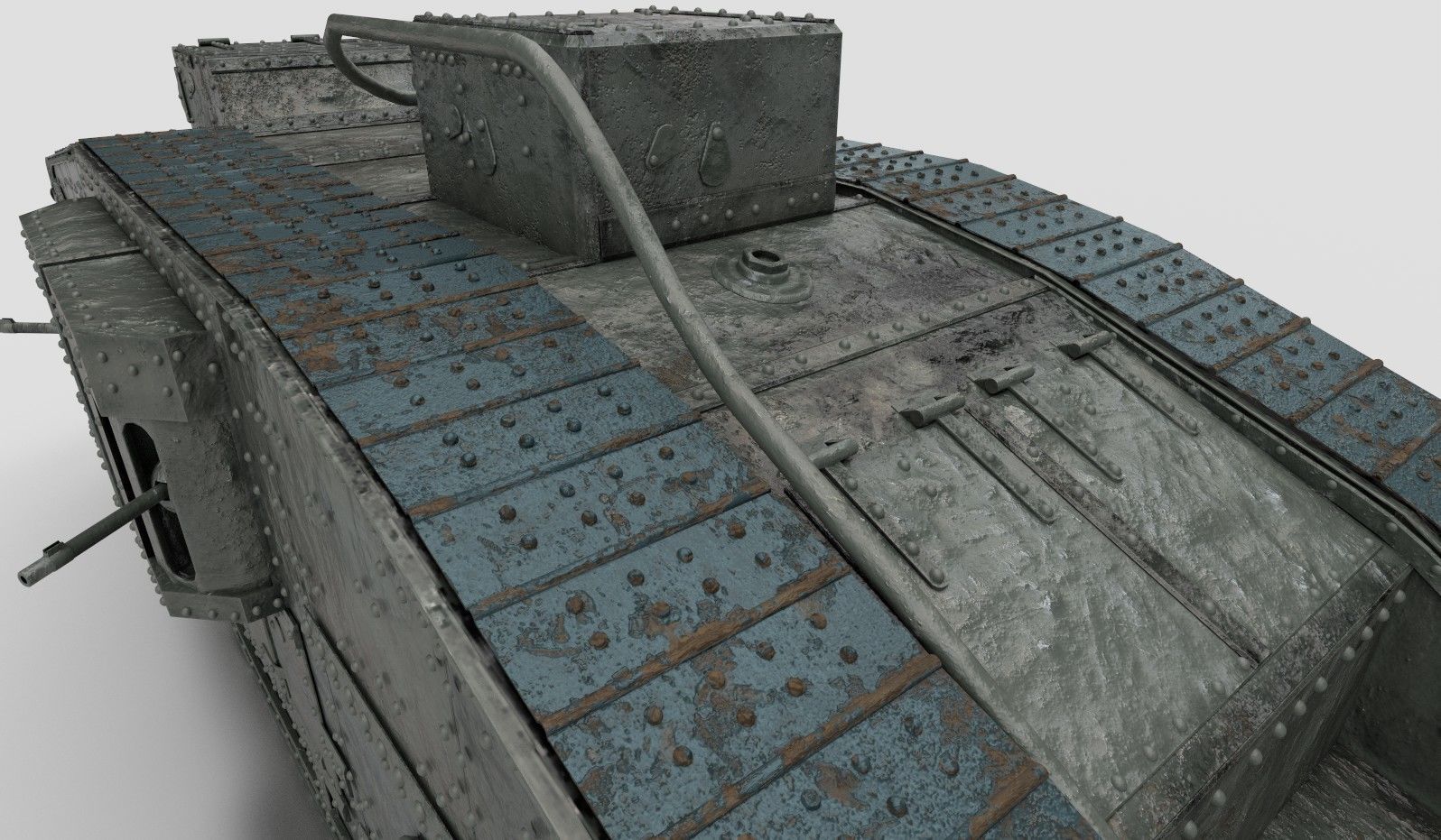 Mark V British Heavy Tank WW1 3D model_8
