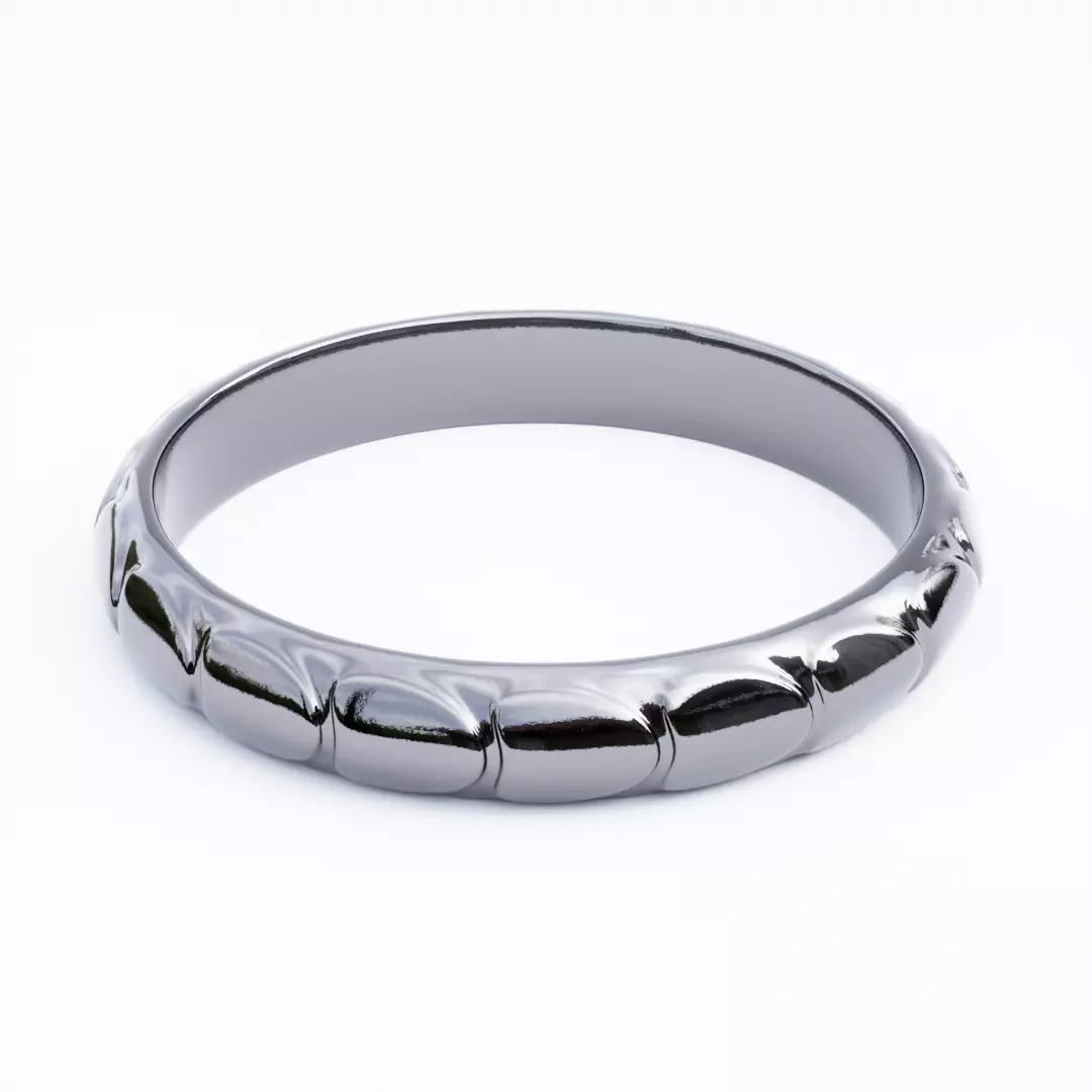 Minimal Segment Metal Ring - Modern Polished Band Design 3D print model