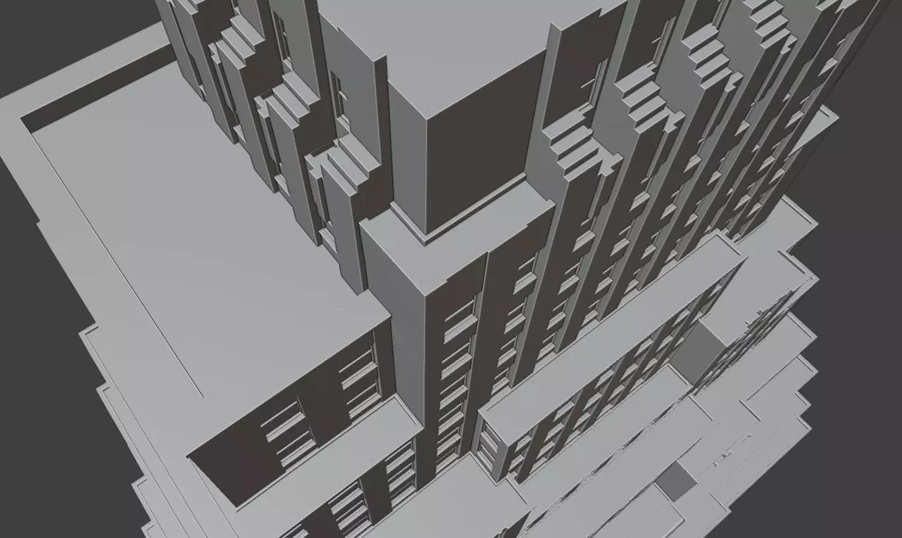 120 Wall Street Detailed Art Deco NYC Skyscraper High Poly 3D print model_11