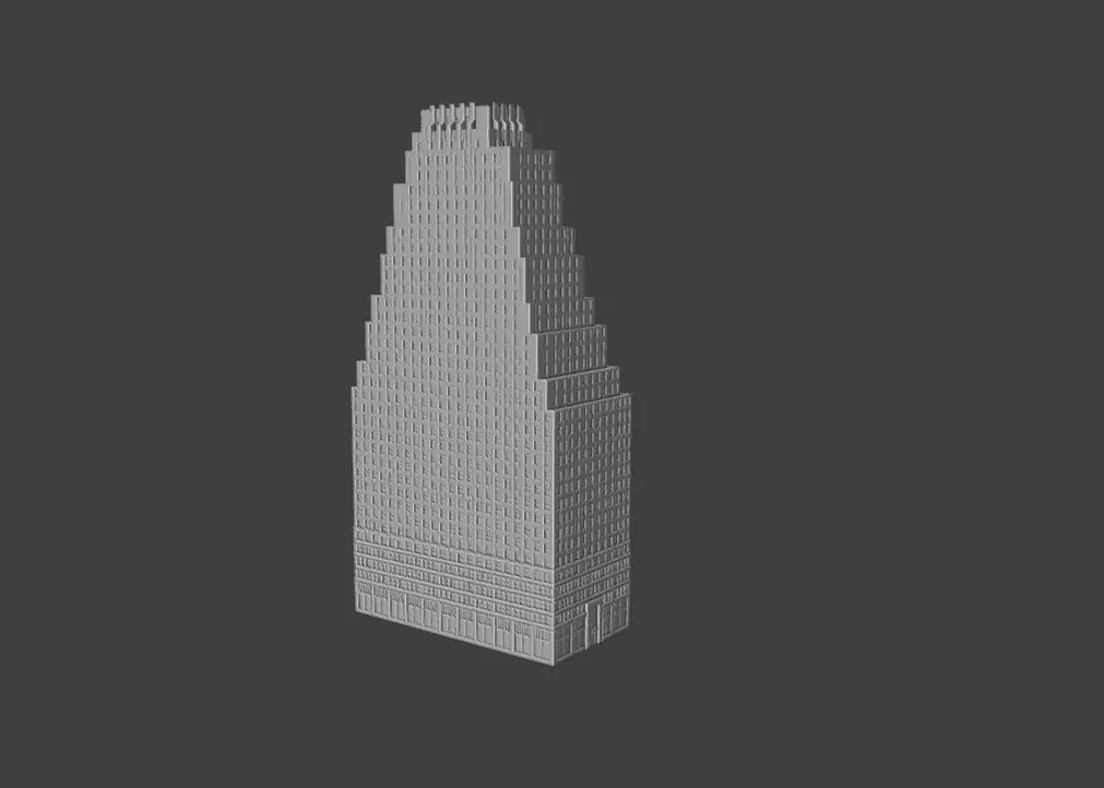 120 Wall Street Detailed Art Deco NYC Skyscraper High Poly 3D print model_6