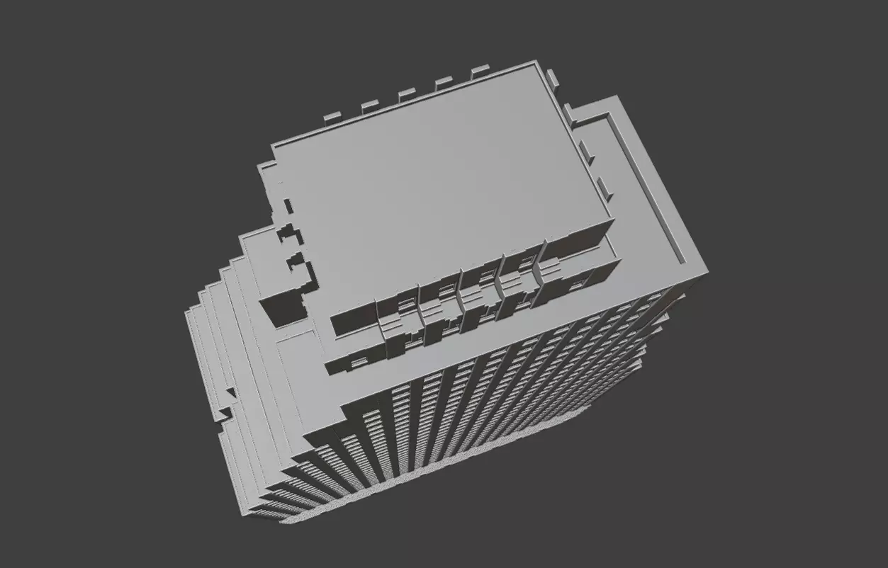 120 Wall Street Detailed Art Deco NYC Skyscraper High Poly 3D print model_14