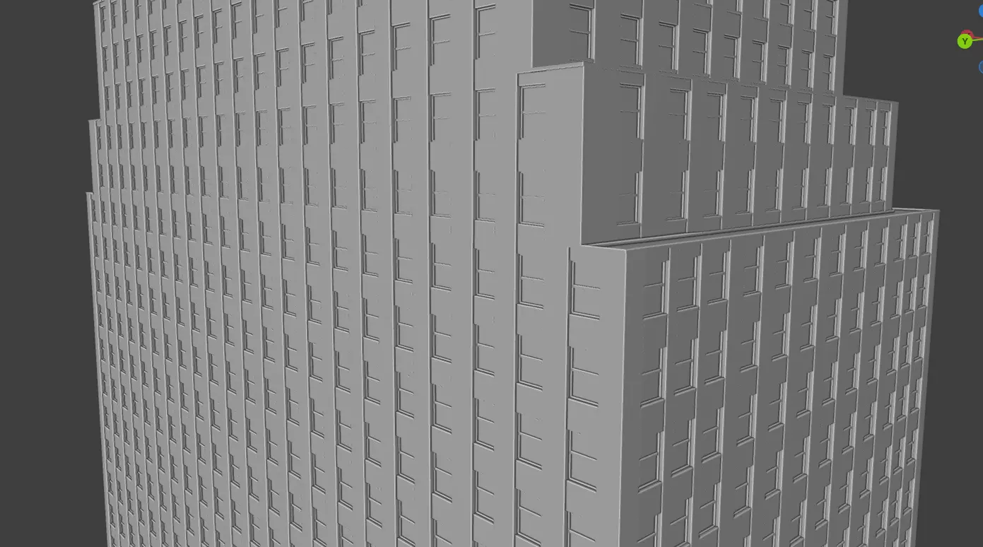 120 Wall Street Detailed Art Deco NYC Skyscraper High Poly 3D print model_18