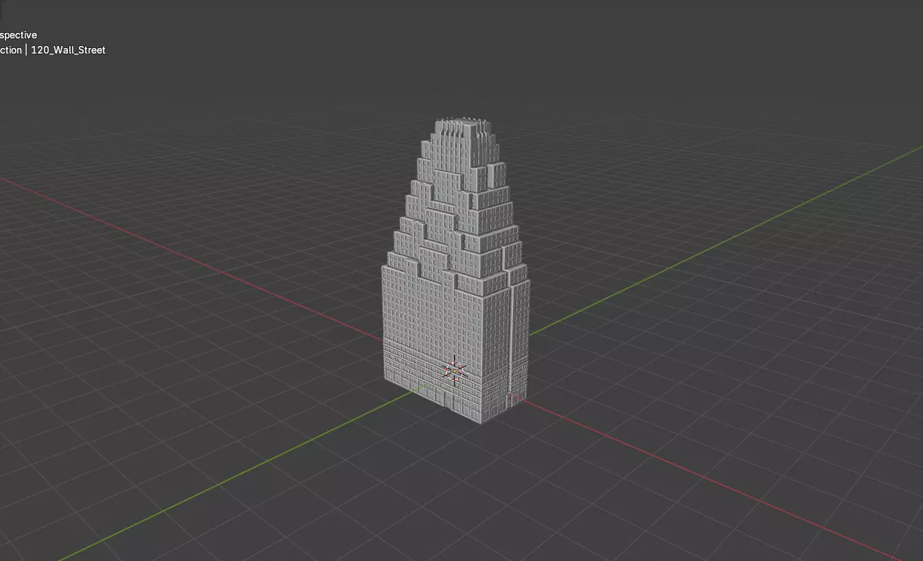 120 Wall Street Detailed Art Deco NYC Skyscraper High Poly 3D print model_26