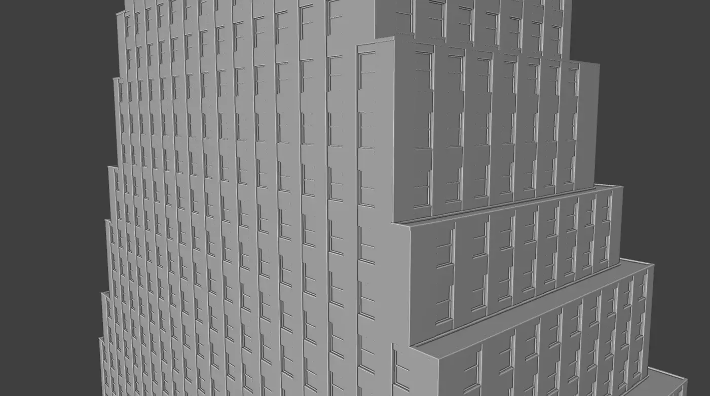 120 Wall Street Detailed Art Deco NYC Skyscraper High Poly 3D print model_17