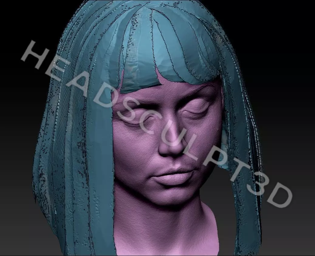 Ana de Armas Lifecast 3D Head Likeness Blade Runner JOI  3D model_9