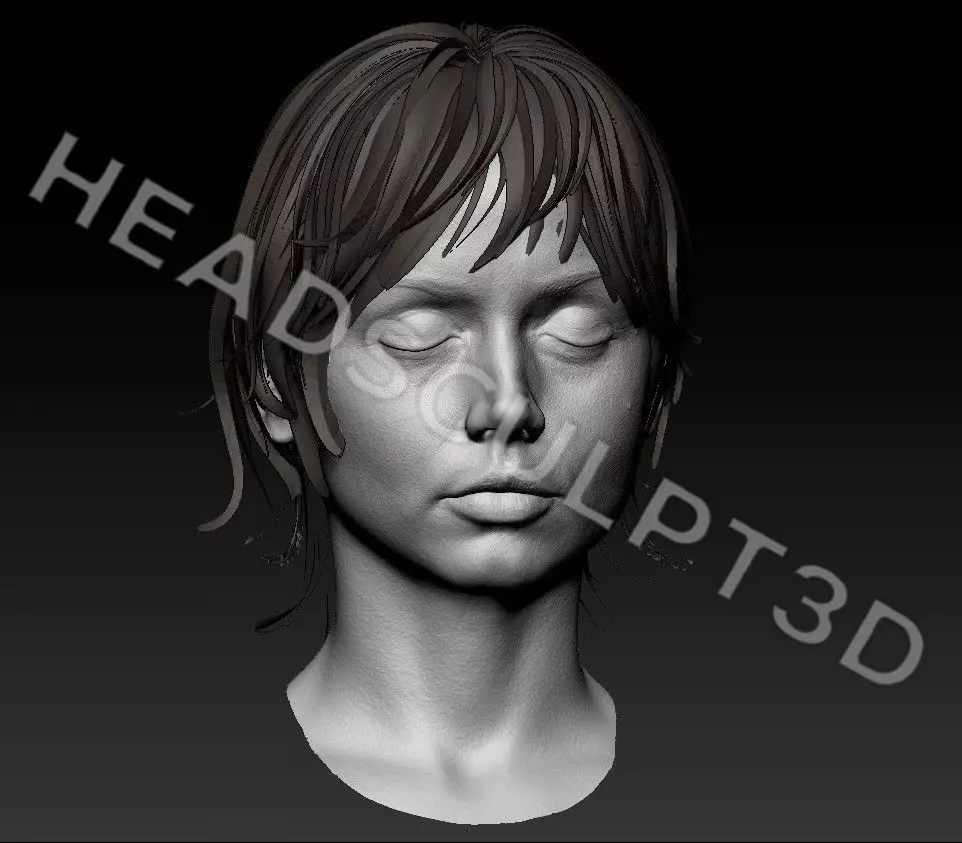 Ana de Armas Lifecast 3D Head Likeness Blade Runner JOI  3D model_12
