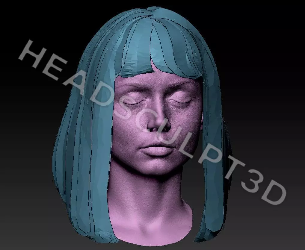 Ana de Armas Lifecast 3D Head Likeness Blade Runner JOI  3D model_4