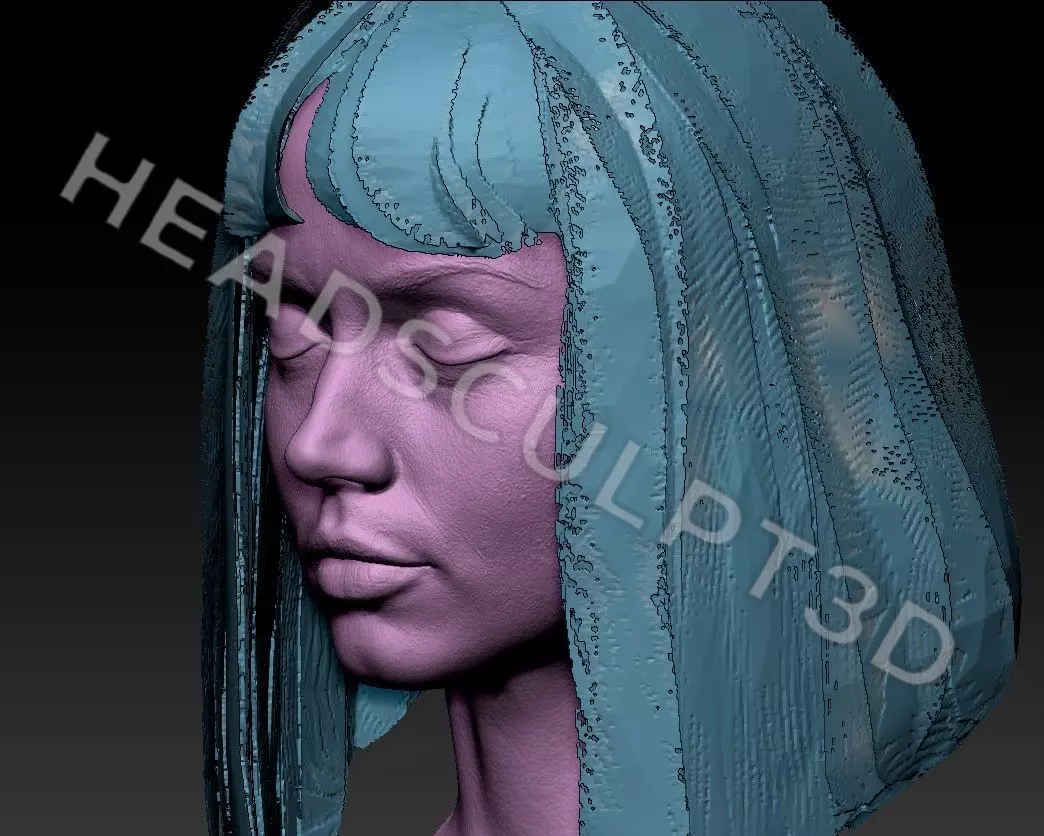 Ana de Armas Lifecast 3D Head Likeness Blade Runner JOI  3D model_10