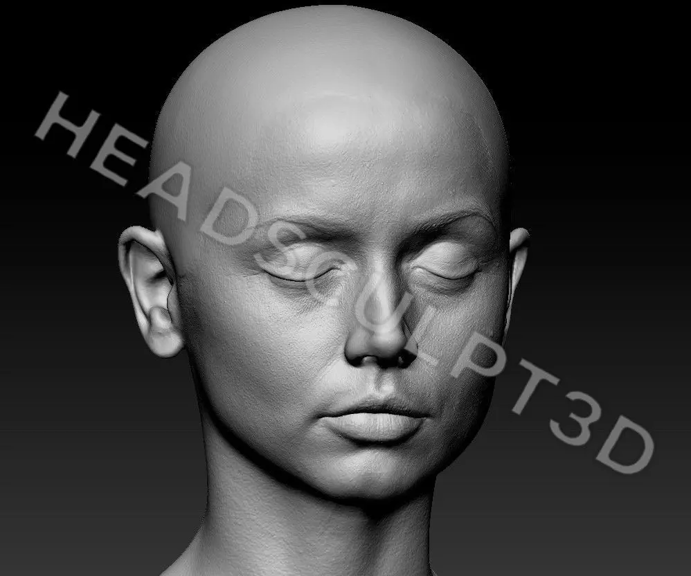 Ana de Armas Lifecast 3D Head Likeness Blade Runner JOI  3D model_2