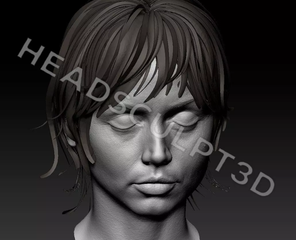 Ana de Armas Lifecast 3D Head Likeness Blade Runner JOI  3D model_15