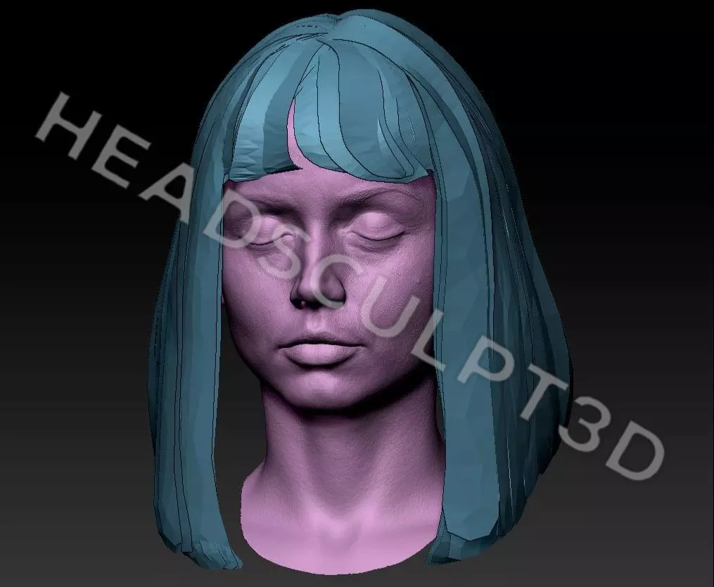 Ana de Armas Lifecast 3D Head Likeness Blade Runner JOI  3D model_8