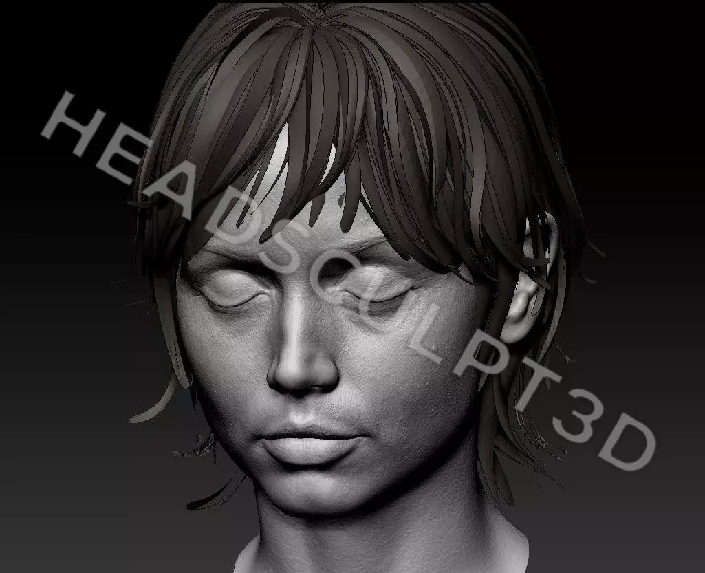 Ana de Armas Lifecast 3D Head Likeness Blade Runner JOI  3D model_11