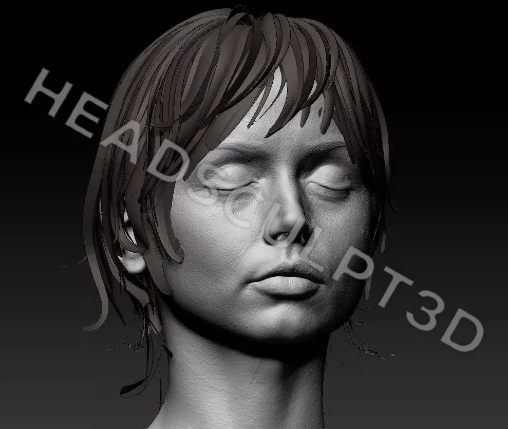 Ana de Armas Lifecast 3D Head Likeness Blade Runner JOI  3D model_6