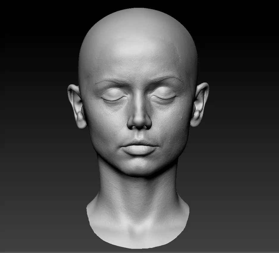 Ana de Armas Lifecast 3D Head Likeness Blade Runner JOI  3D model_1