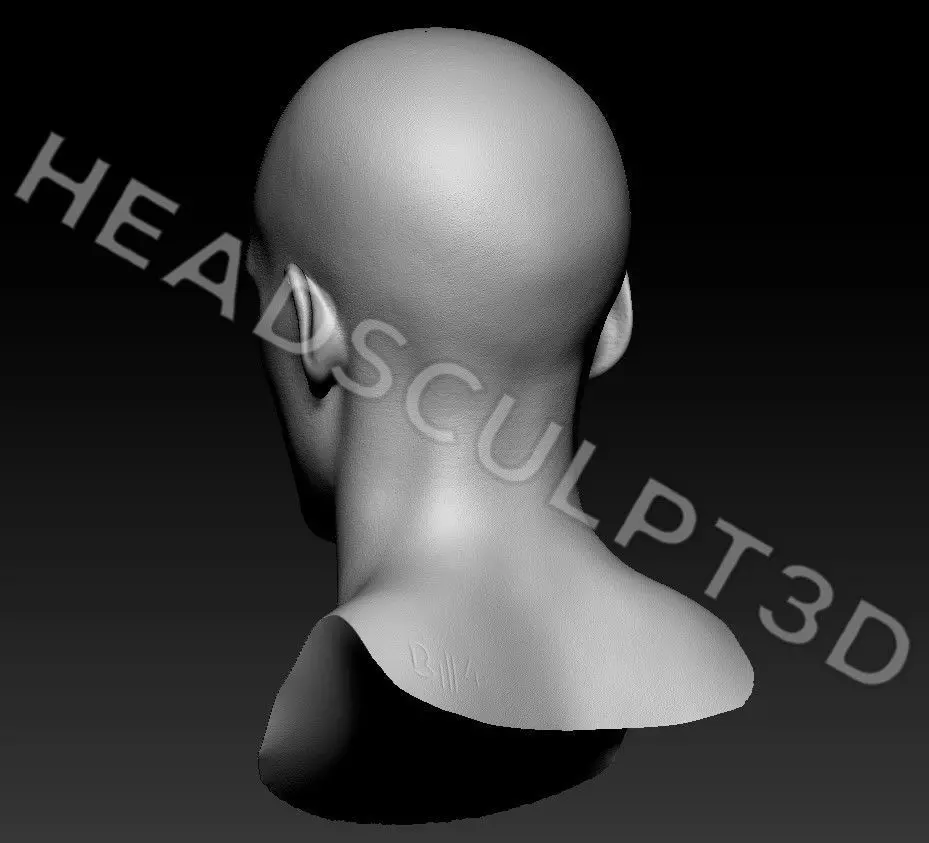 Bill Skarsgard Lifecast 3D Head Likeness IT Pennywise Nosferatu 3D model_16