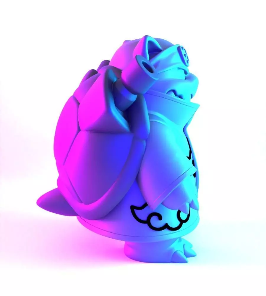 Pokemon Blastoise Akatsuki Amegakure Naruto Shippuden toy 3D print model_16