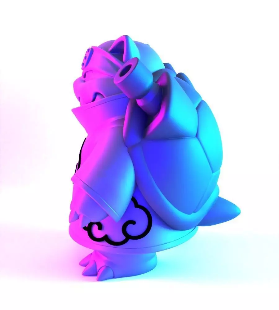 Pokemon Blastoise Akatsuki Amegakure Naruto Shippuden toy 3D print model_7