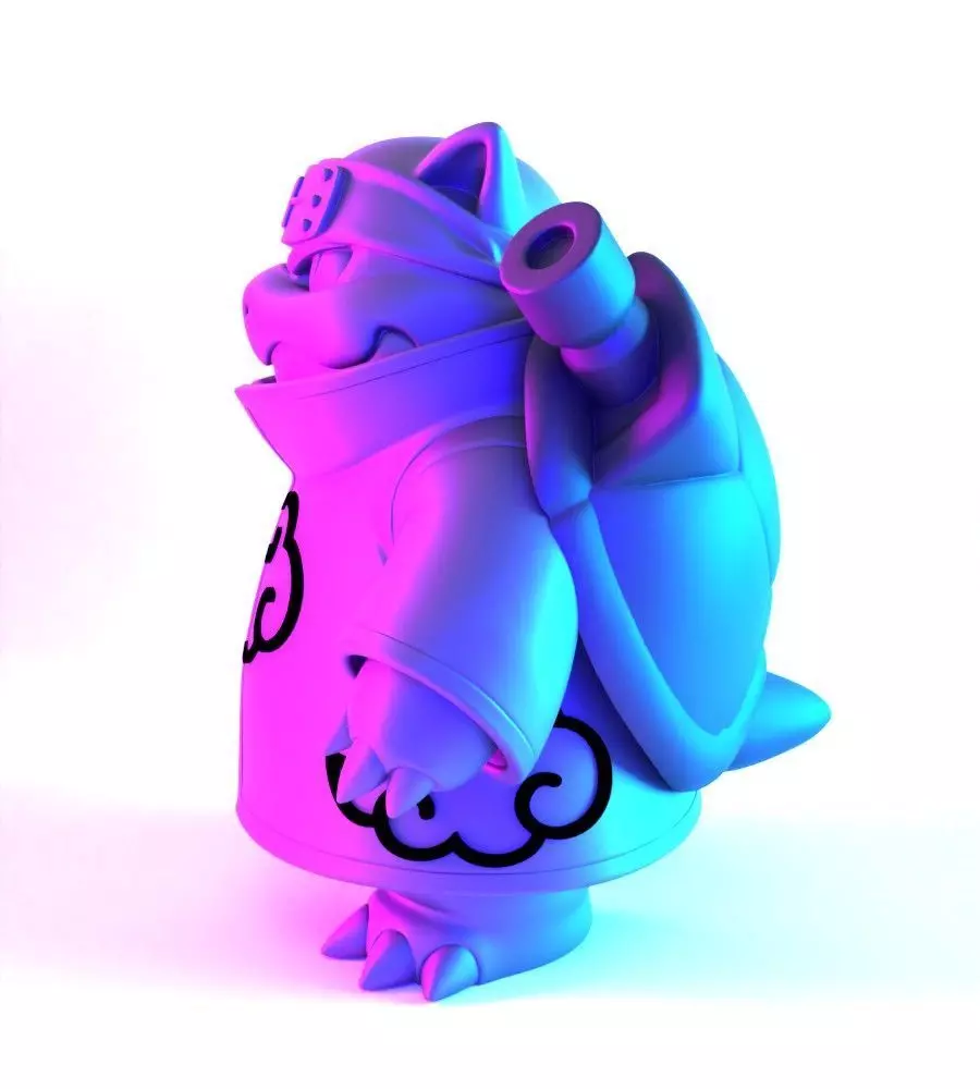 Pokemon Blastoise Akatsuki Amegakure Naruto Shippuden toy 3D print model_6