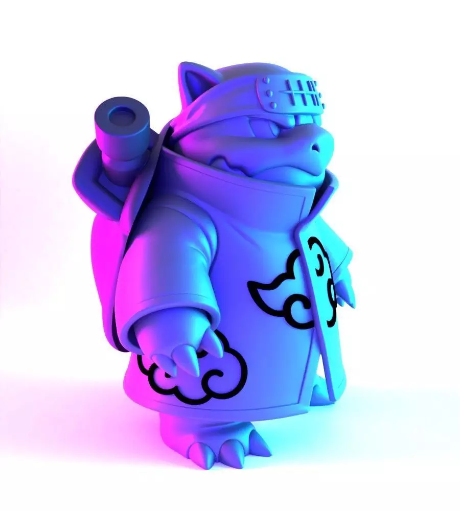 Pokemon Blastoise Akatsuki Amegakure Naruto Shippuden toy 3D print model_19