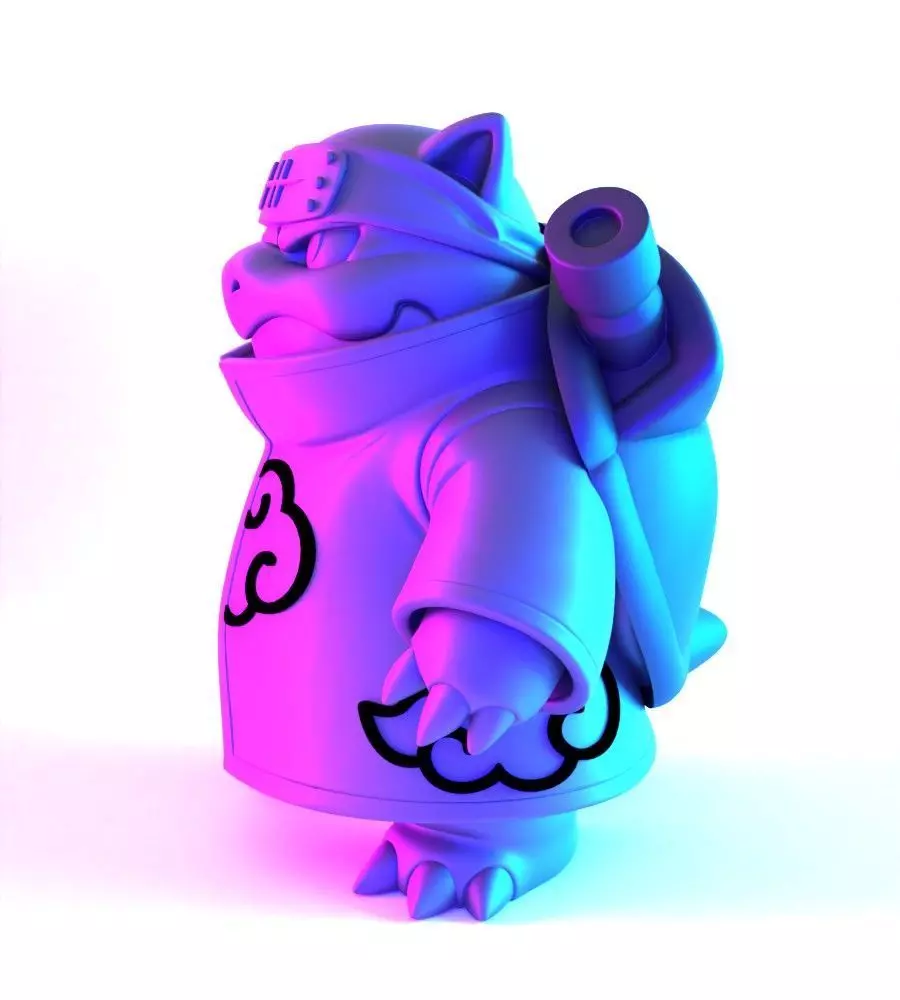Pokemon Blastoise Akatsuki Amegakure Naruto Shippuden toy 3D print model_5