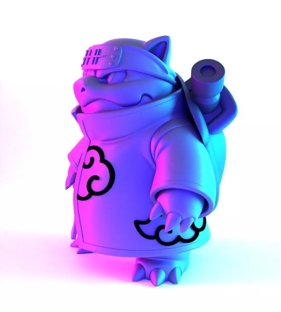 Pokemon Blastoise Akatsuki Amegakure Naruto Shippuden toy 3D print model_4