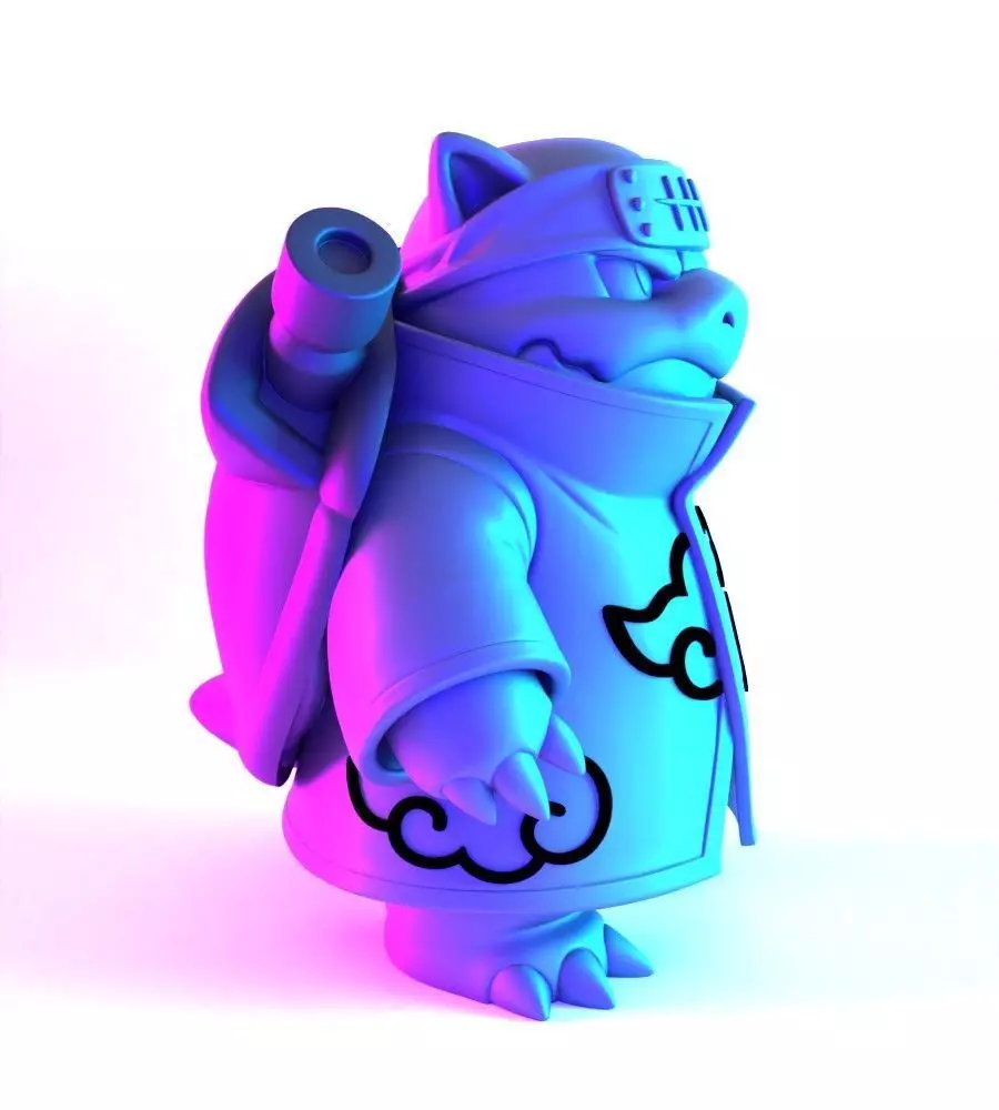 Pokemon Blastoise Akatsuki Amegakure Naruto Shippuden toy 3D print model_18