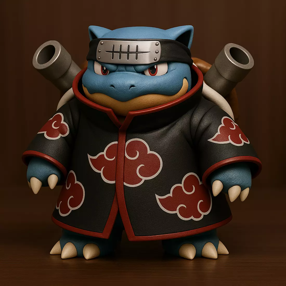 Pokemon Blastoise Akatsuki Amegakure Naruto Shippuden toy 3D print model_0